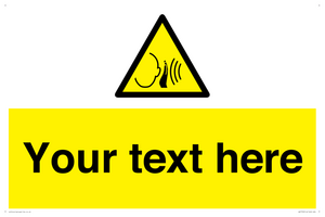 Custom warning sudden loud noise